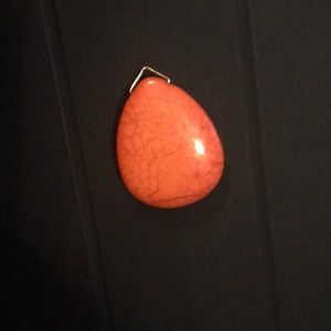 Coral color pendant for necklace